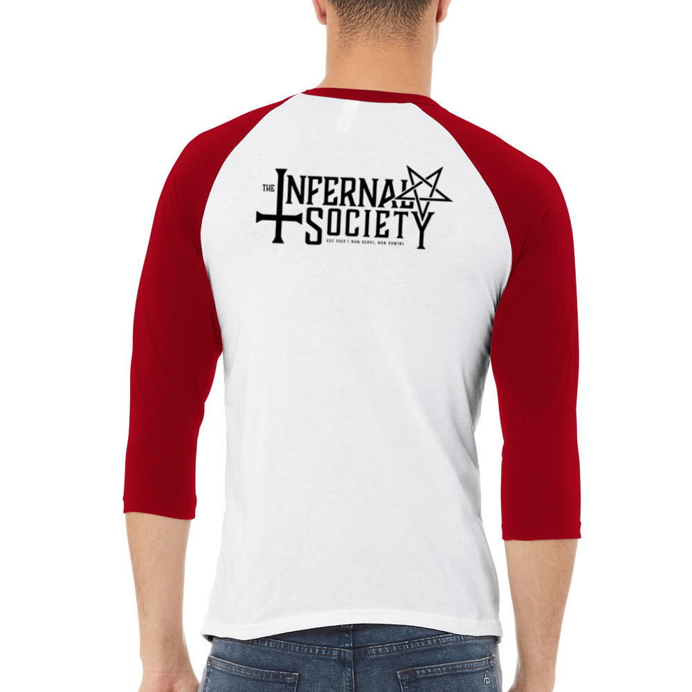 Infernal Society Unisex 3/4 sleeve Raglan T-shirt