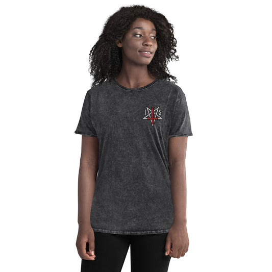 Infernal Society Embroidered Denim T-Shirt